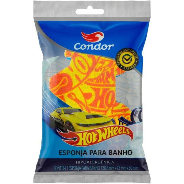 4 - Hot Wheels Esponja P/ Banho Infantil - Condor