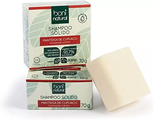 8 - Shampoo Sólido Vegano Manteiga de Cupuaçu - Boni Natural 