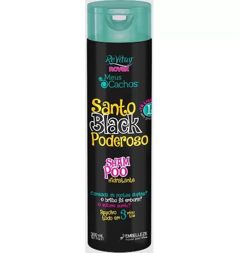 6 - Shampoo Meus Cachos Santo Black Poderoso - Vitay Novex