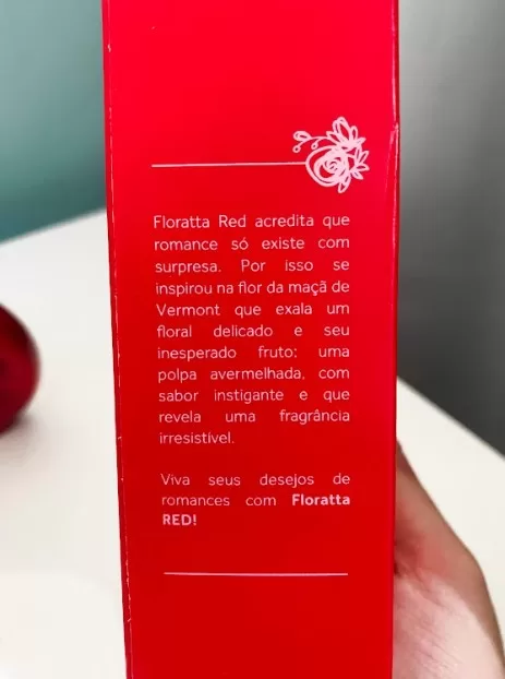 Descrição da caixa do Floratta Red - O Boticário
