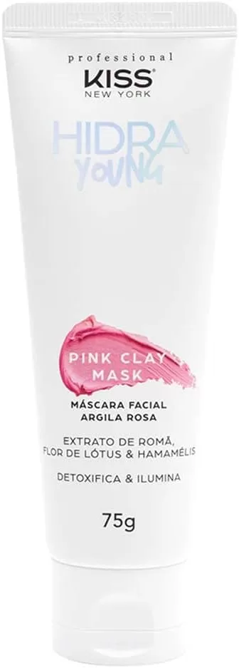 6 - Máscara Facial de Argila Rosa Hidra Young - Kiss New York